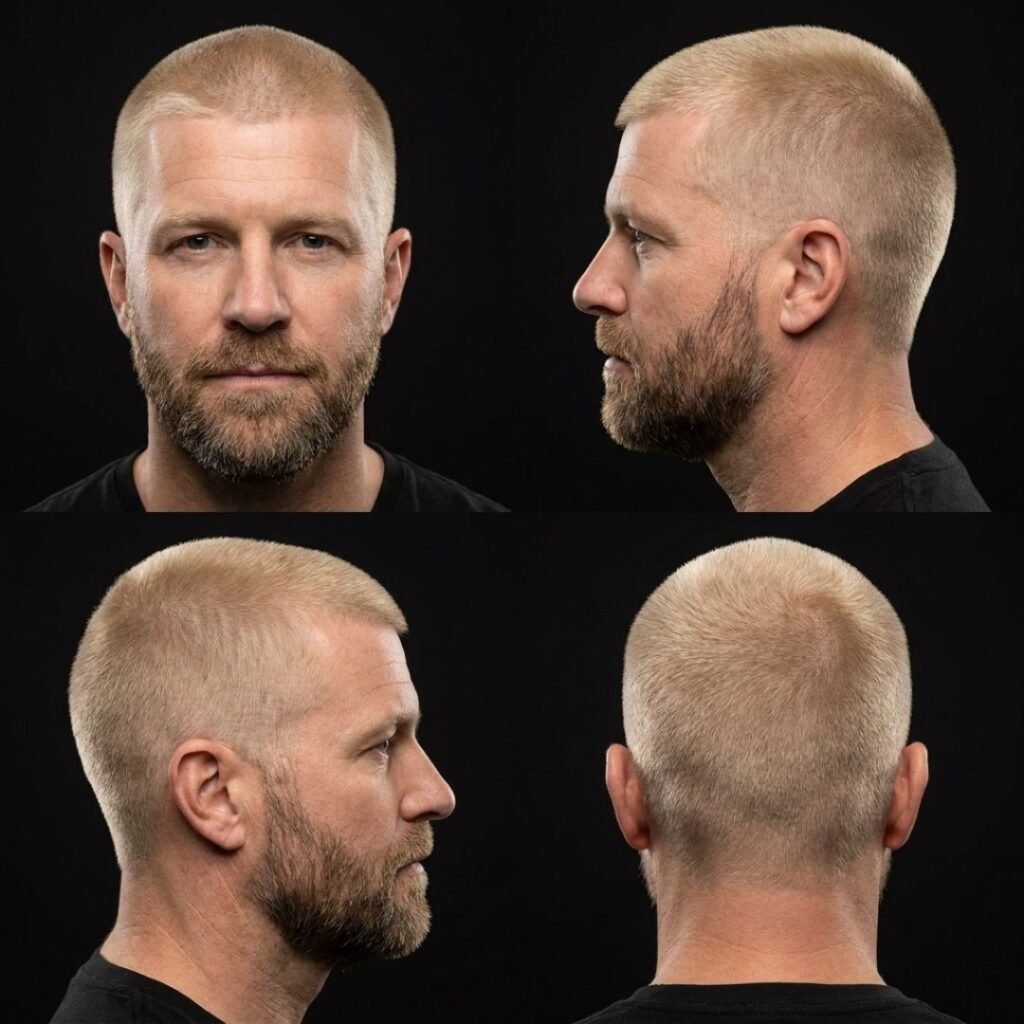 10 Guard Buzz Cut Blonde