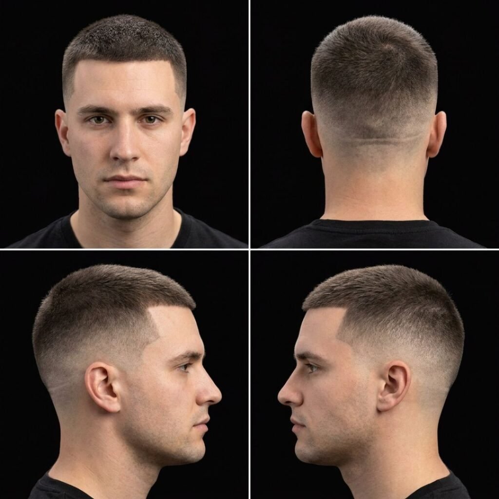 10 Guard Buzz Cut Low Taper
