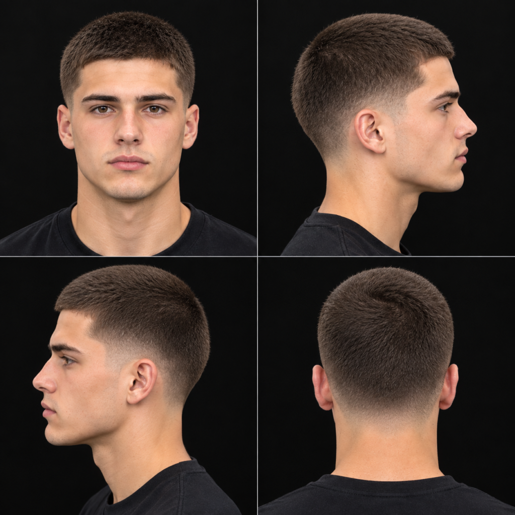 16 Guard Buzz Cut with Low Taper