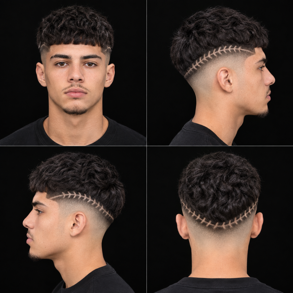 Baseball Stitches Haircut