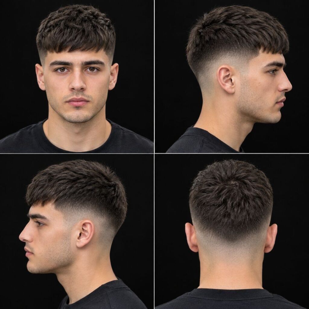 Brushed Forward Caesar with Short Sides