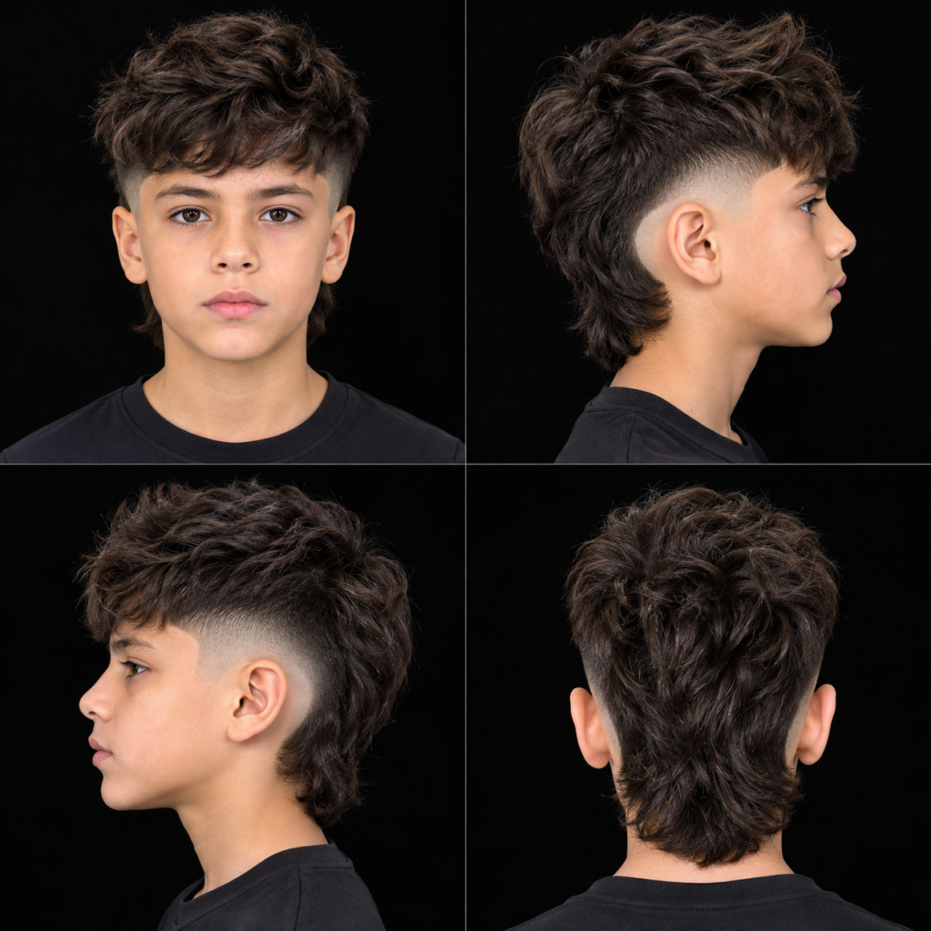 Burst Fade Mullet Kids