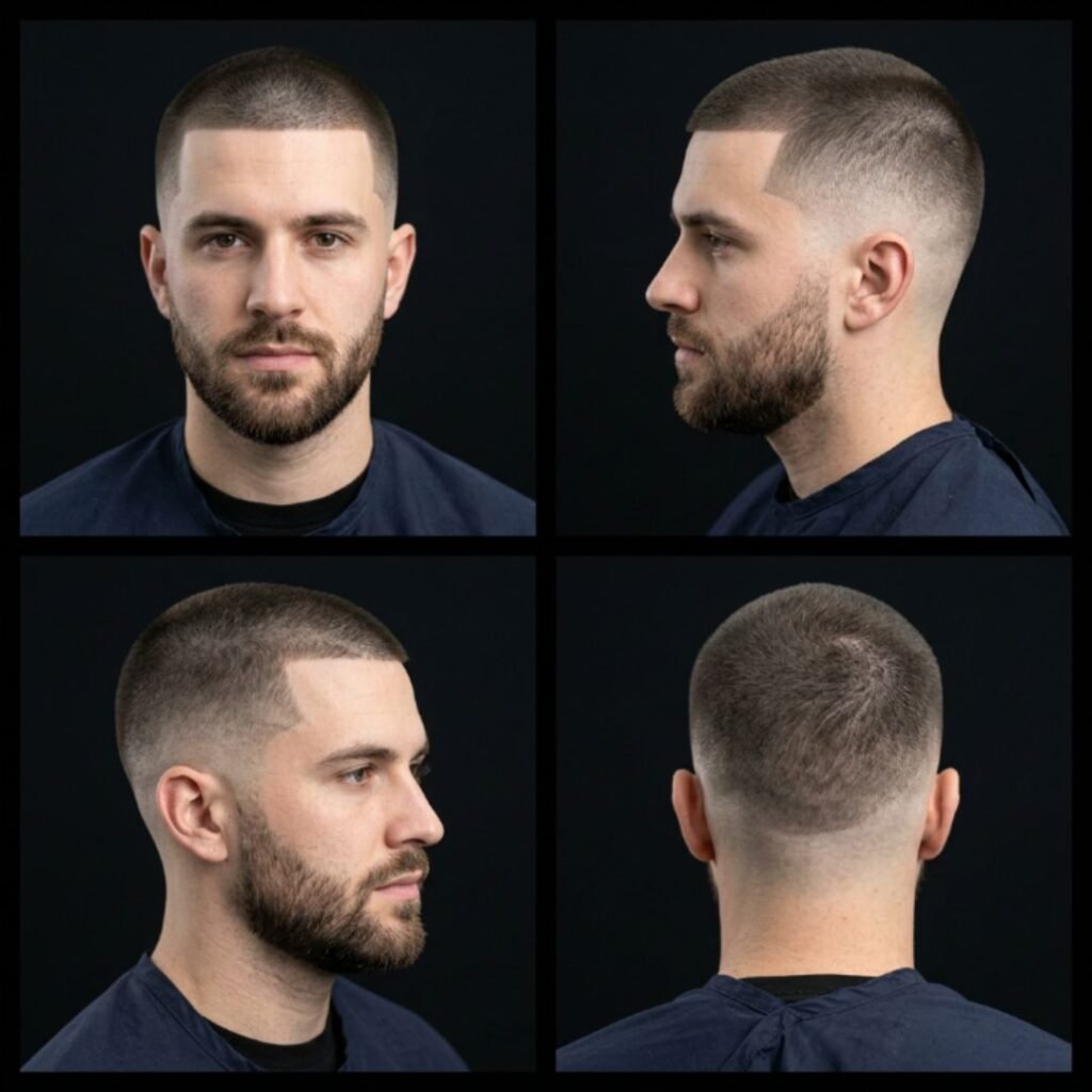 Buzz Cut with Low Fade