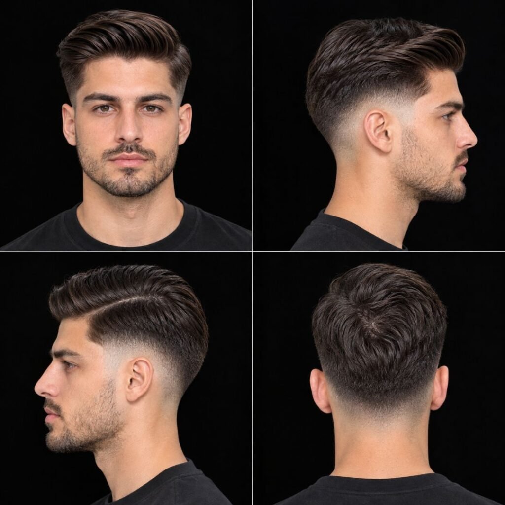 Classic Comb Over with Short Sides