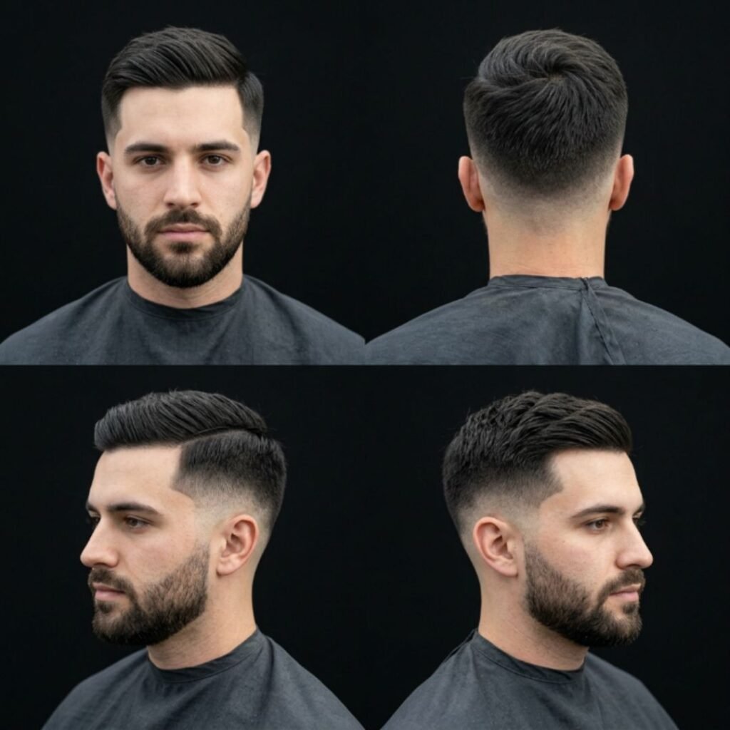 Comb Over with Low Fade