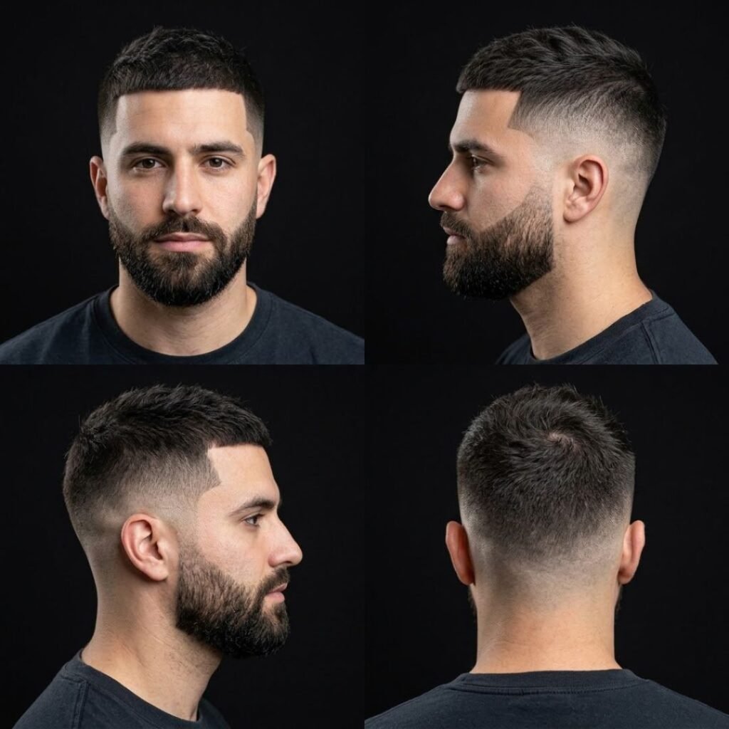 Crew Cut Fade with Beard