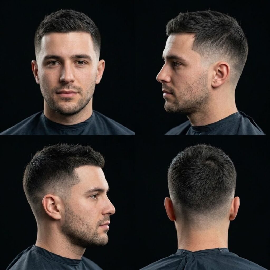 Crew Cut with Tapered Sides