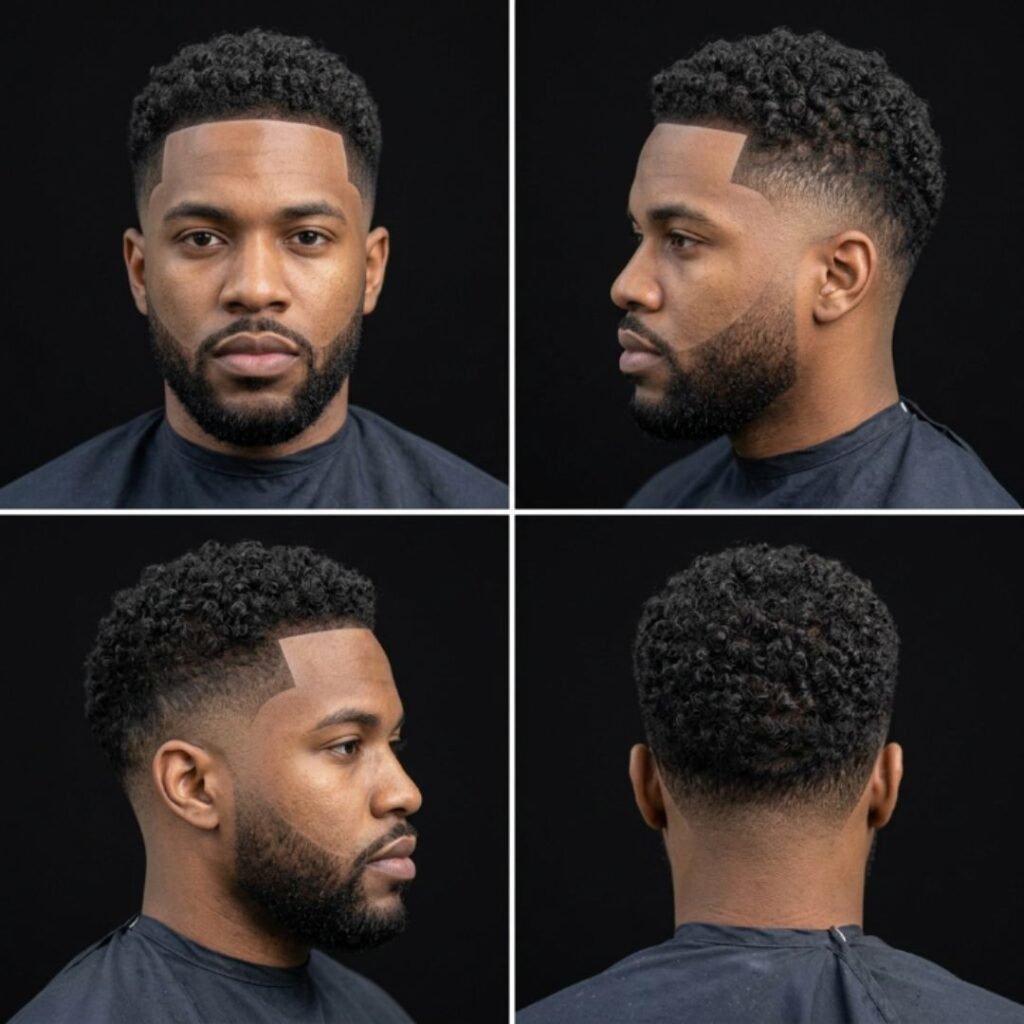 Curly Caesar with Line Up