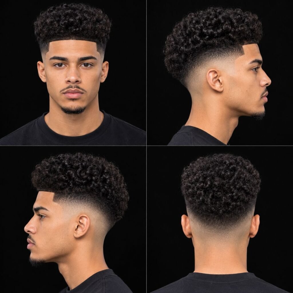 Curly High Top Fade