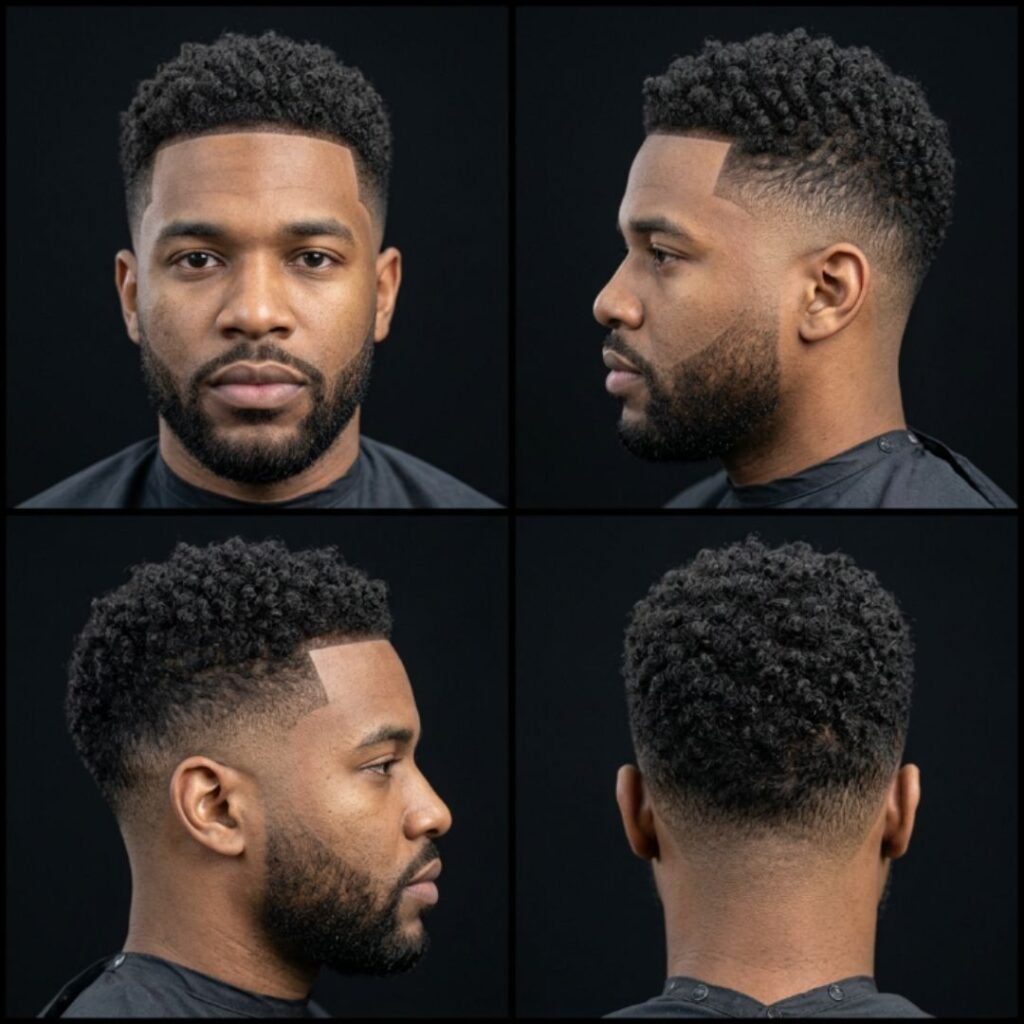 Curly Taper Fade