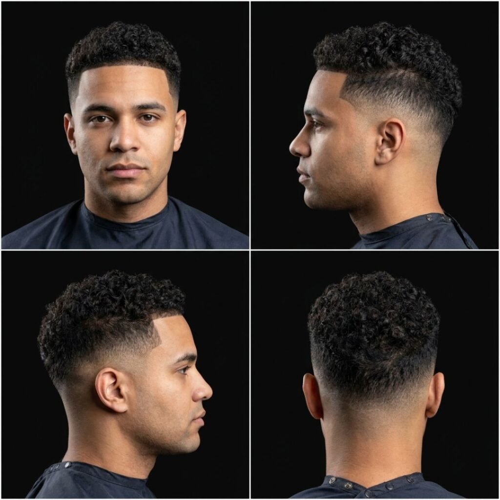 Curly Taper Fade