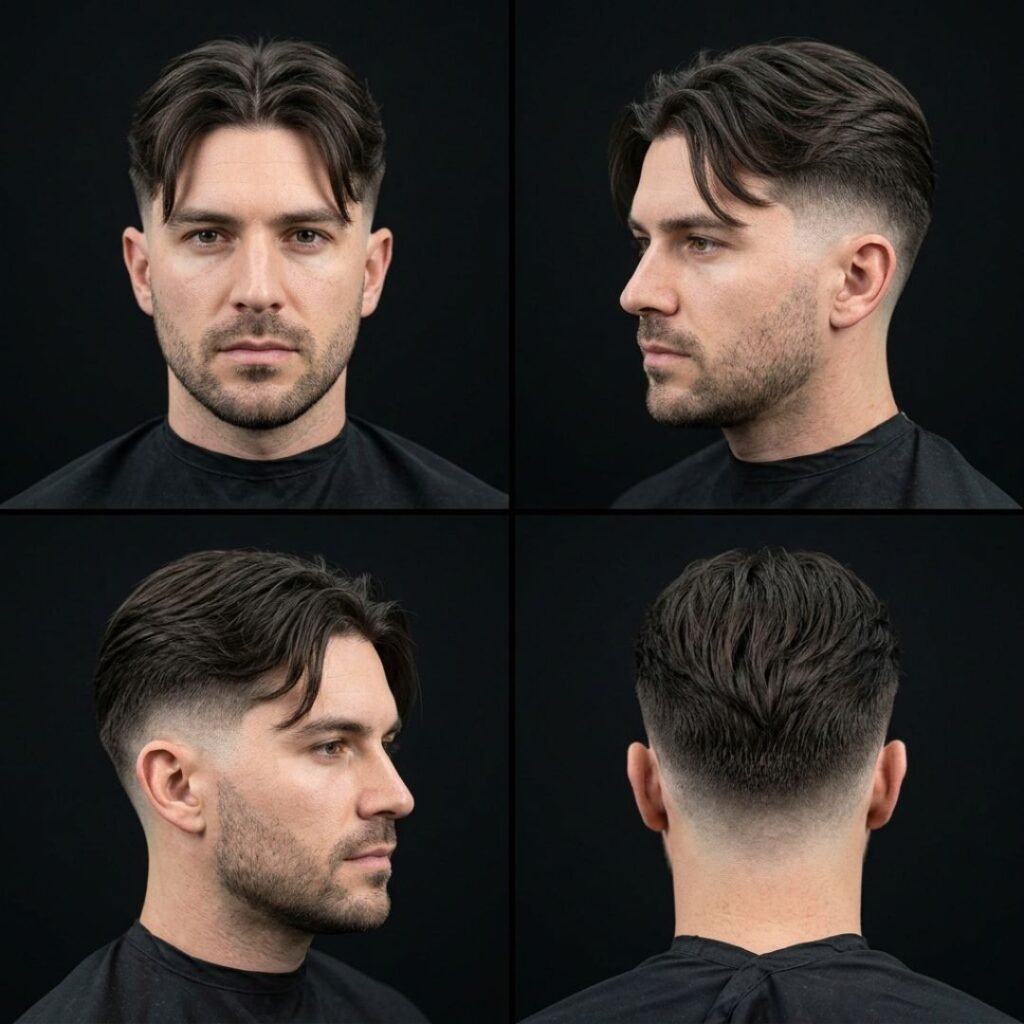 Curtain Bangs with an Undercut
