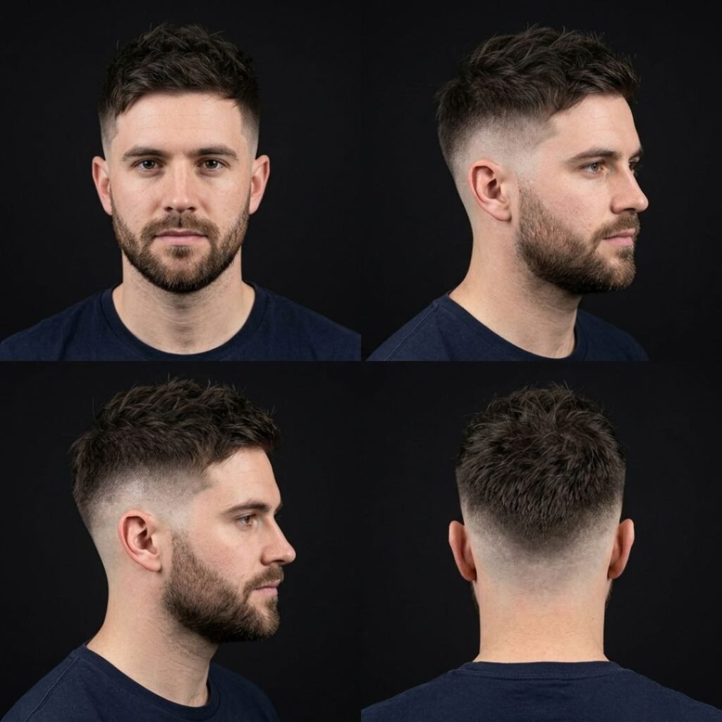 Edgy Short Shaggy Hair with Faded Sides