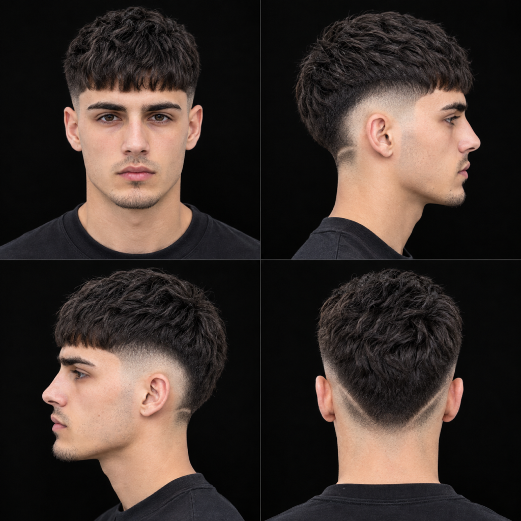 French Crop Top Burst Fade
