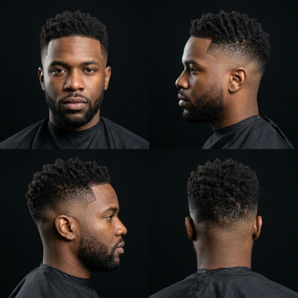High Taper Fade Black Male