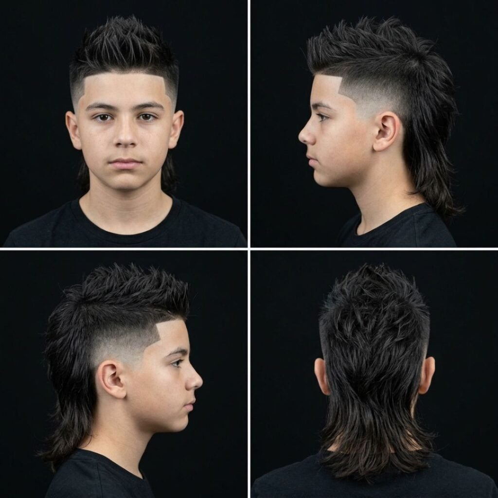 Kids Mullet With Mohawk Top