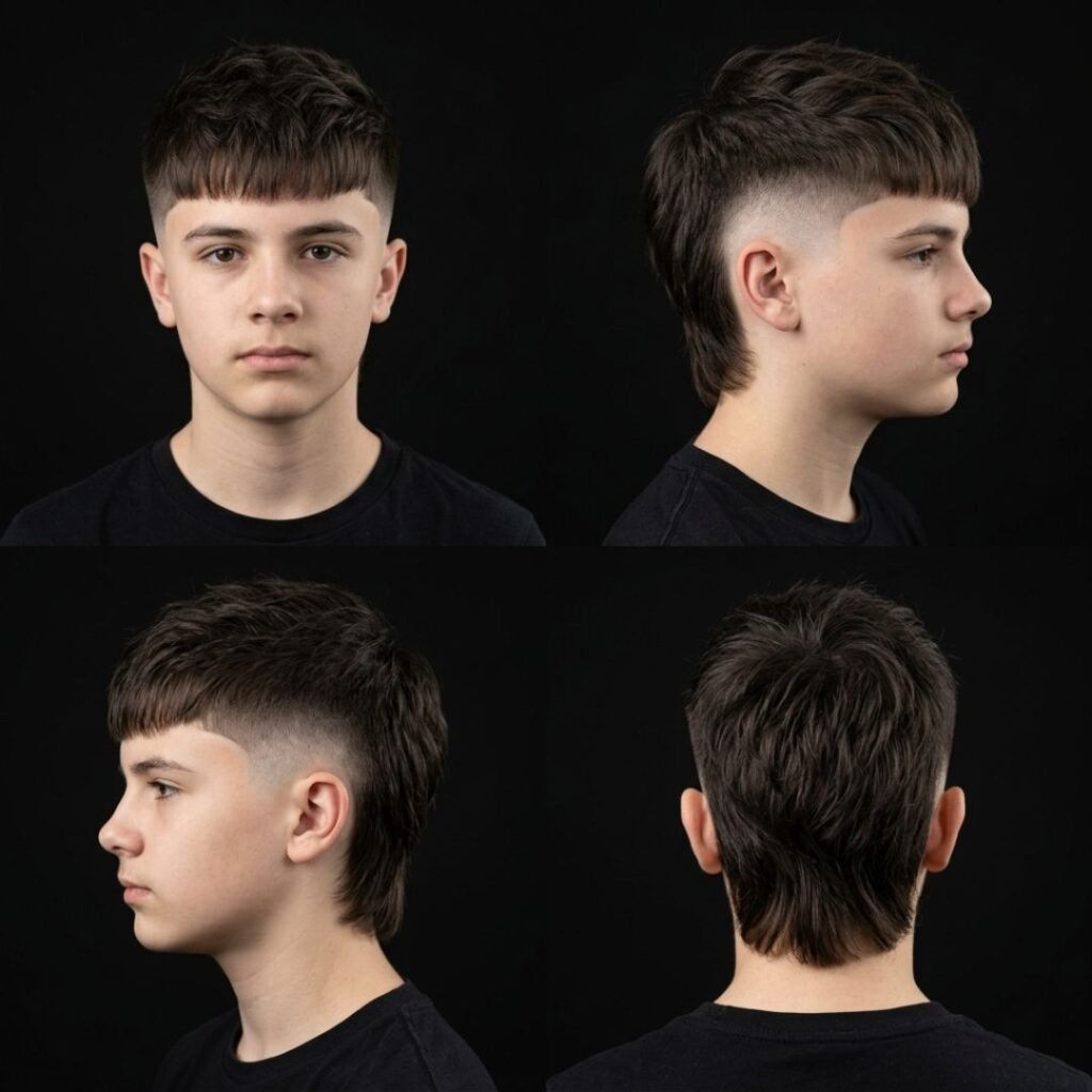 Kids Mullet With Skin Fade
