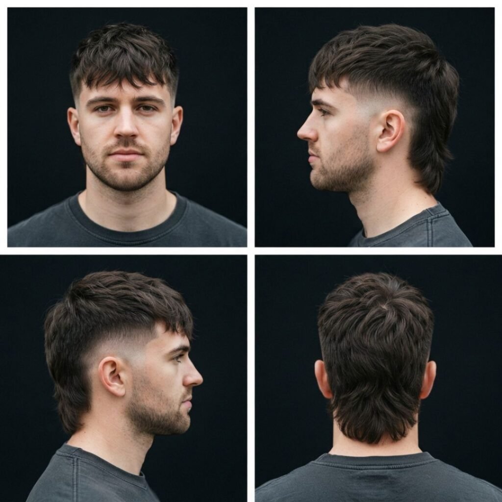 Layered Two Block Mullet