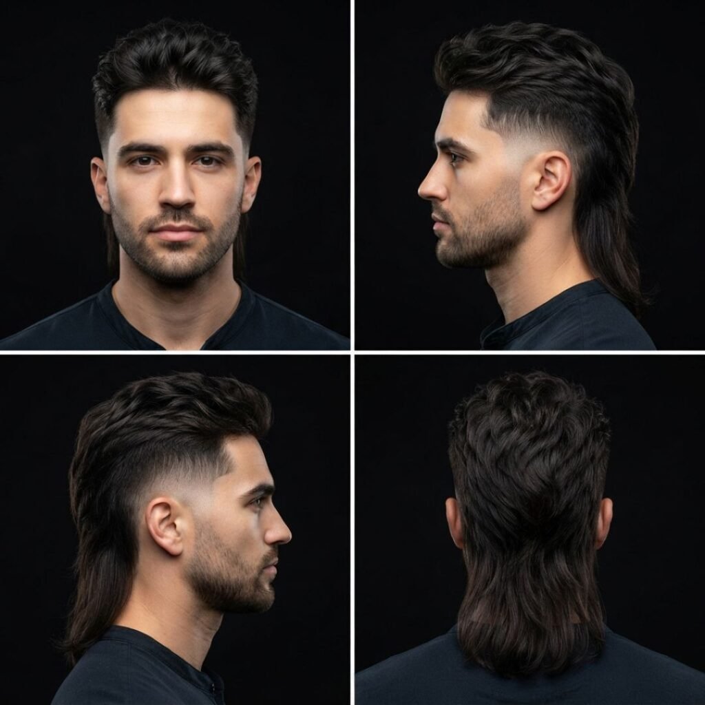 Long Two Block Mullet