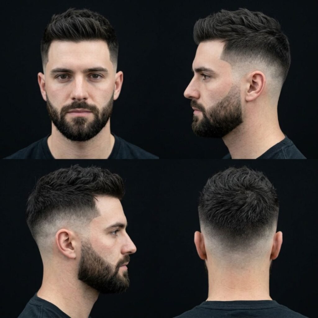 Low Fade with Beard