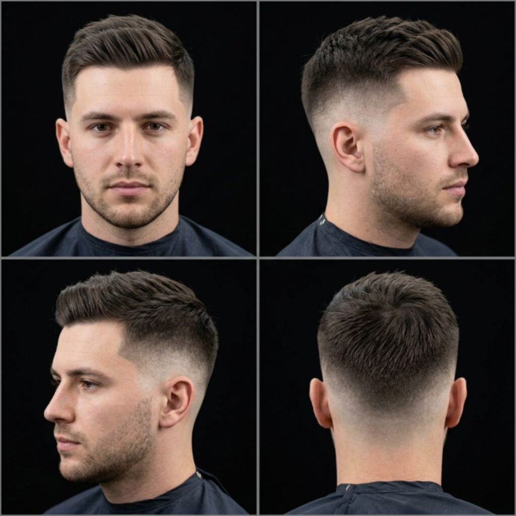 Low Fade with Straight Hair