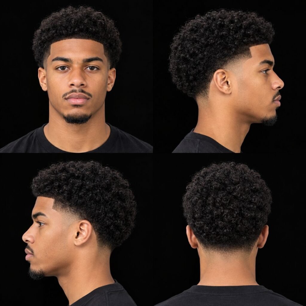Low Taper Curly Afro
