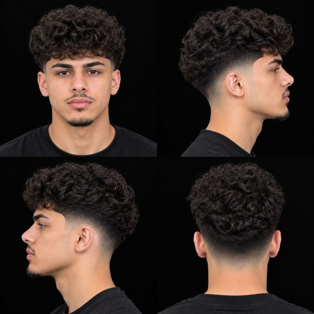 Low Taper Curly Blowout