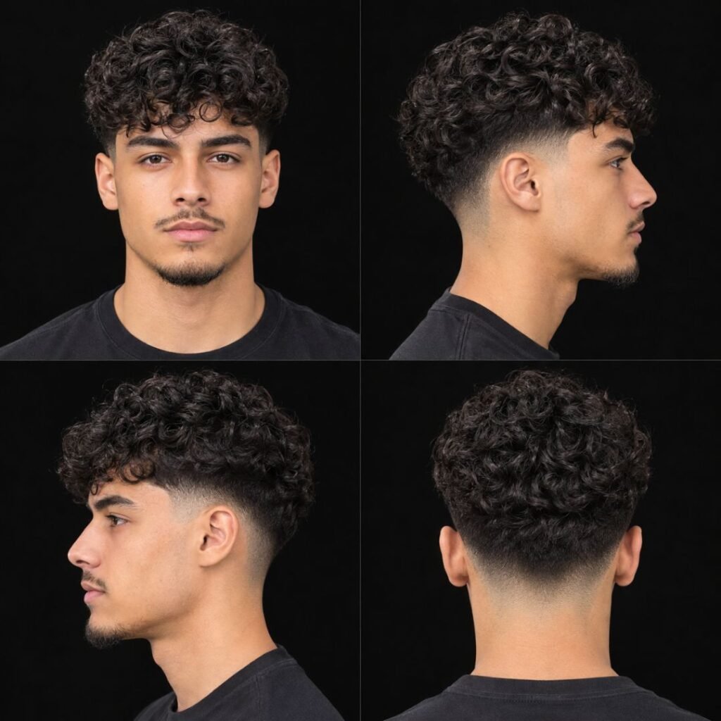 Low Taper Fade Classic Curly