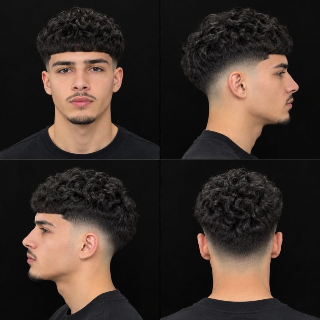 Low Taper Fade Curly Edgar