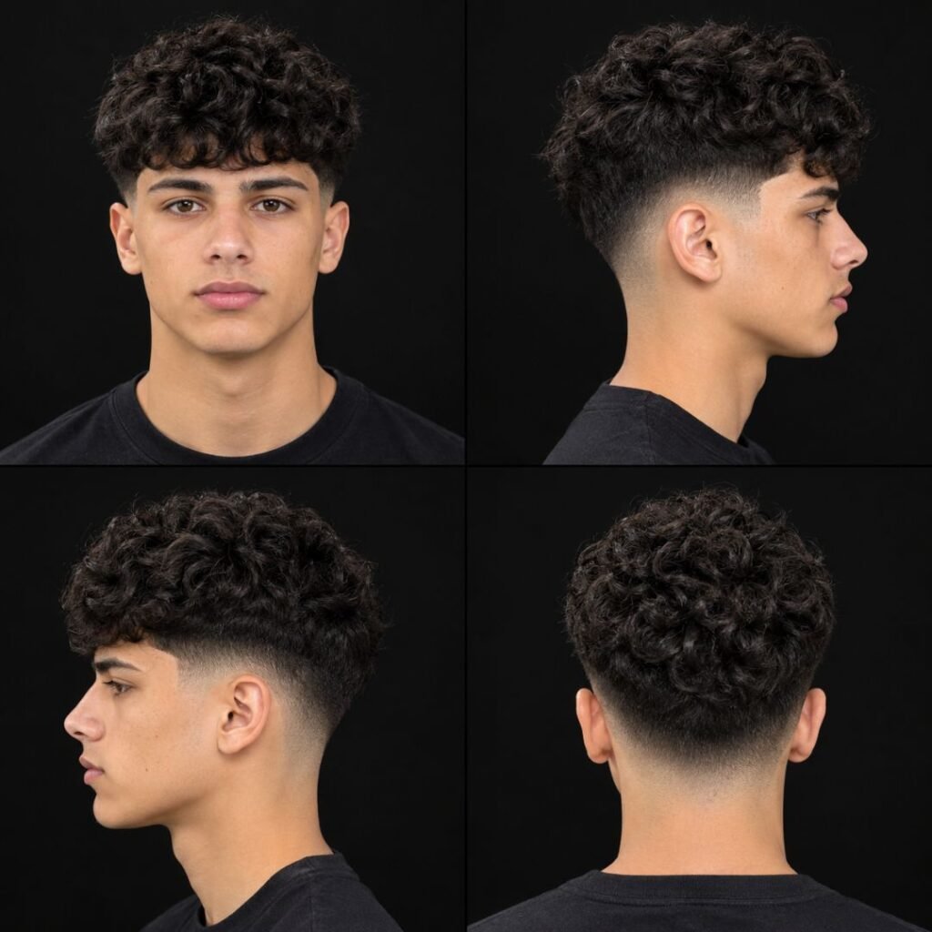 Low Taper Fade Curly Teen