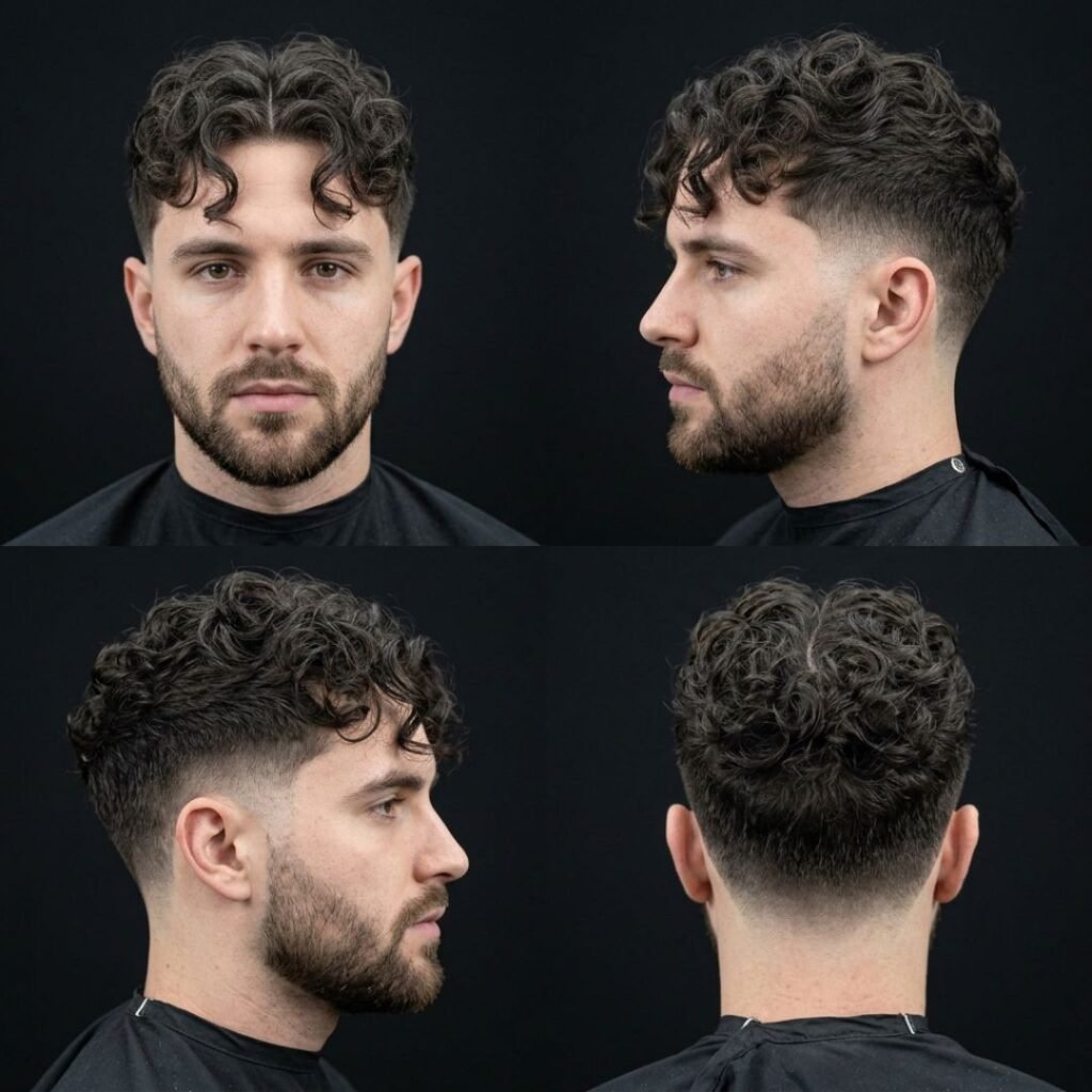 Messy Curly Middle Part