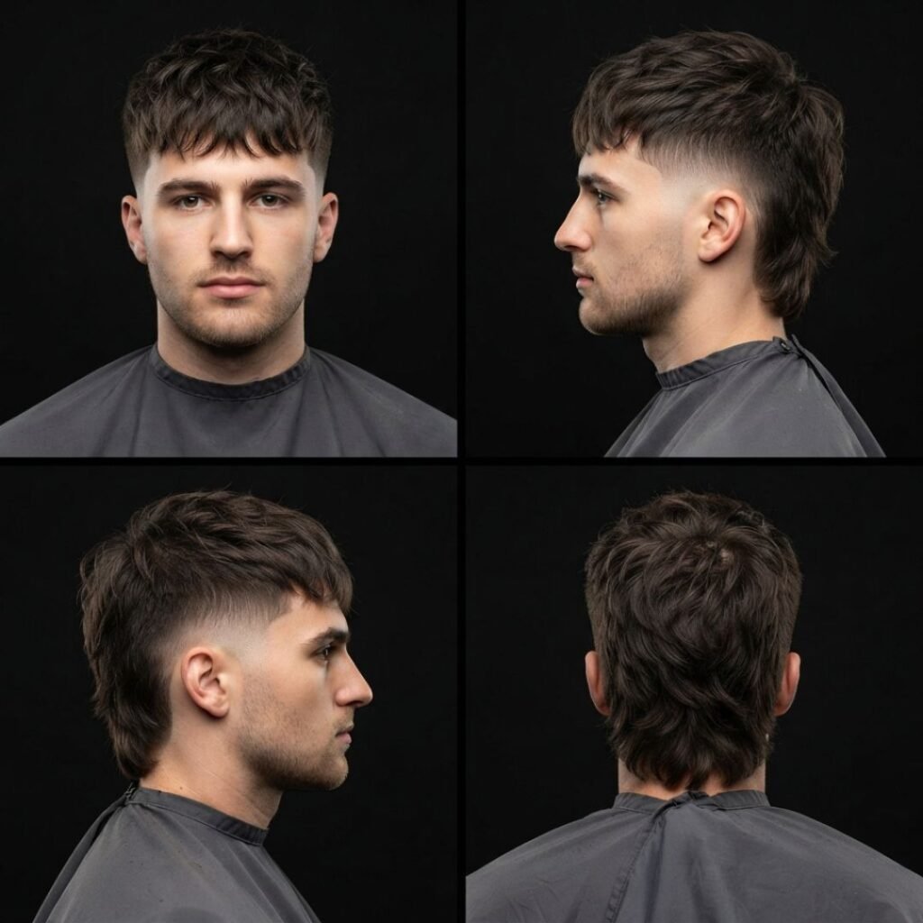 Messy Two Block Mullet
