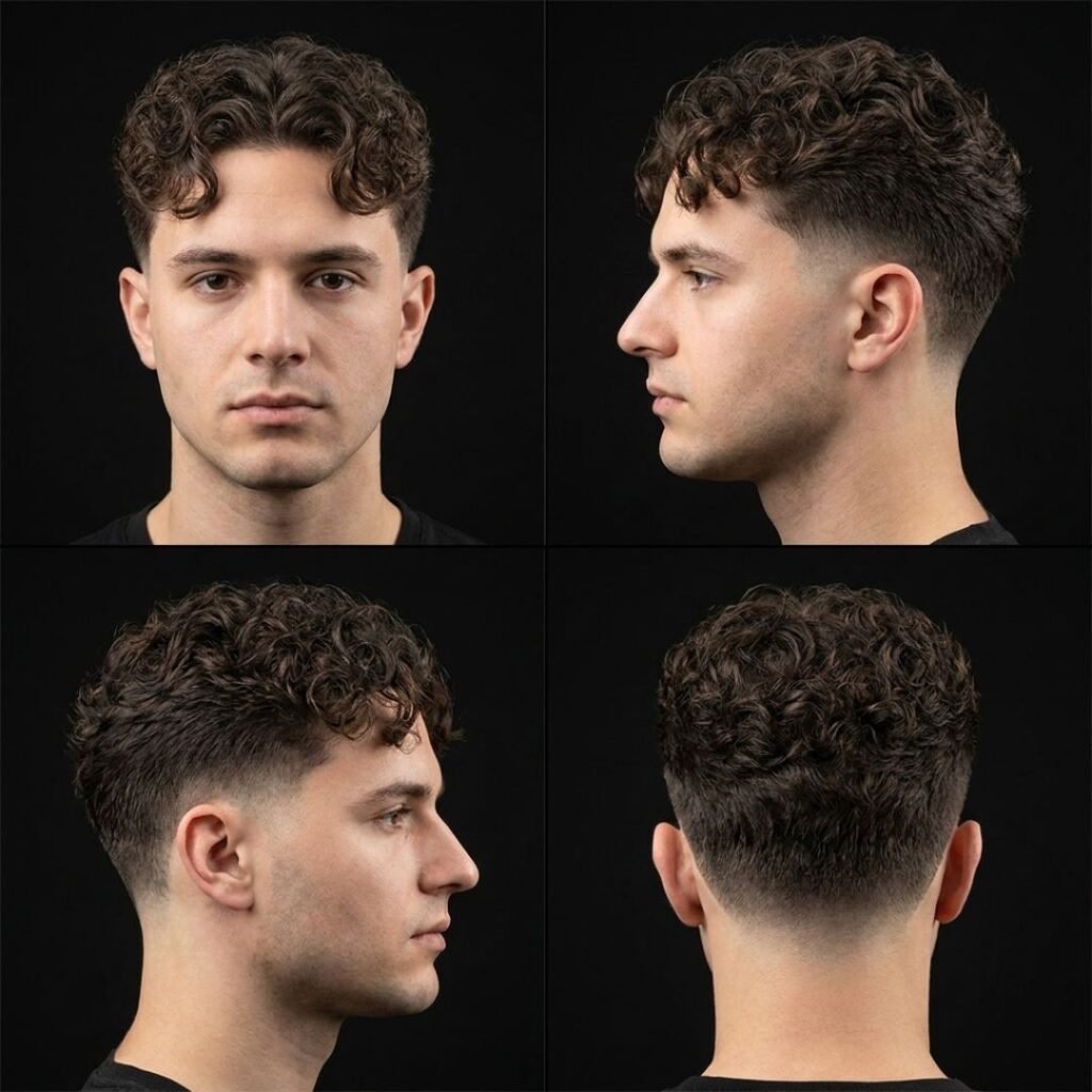 Middle Part Curly Hair