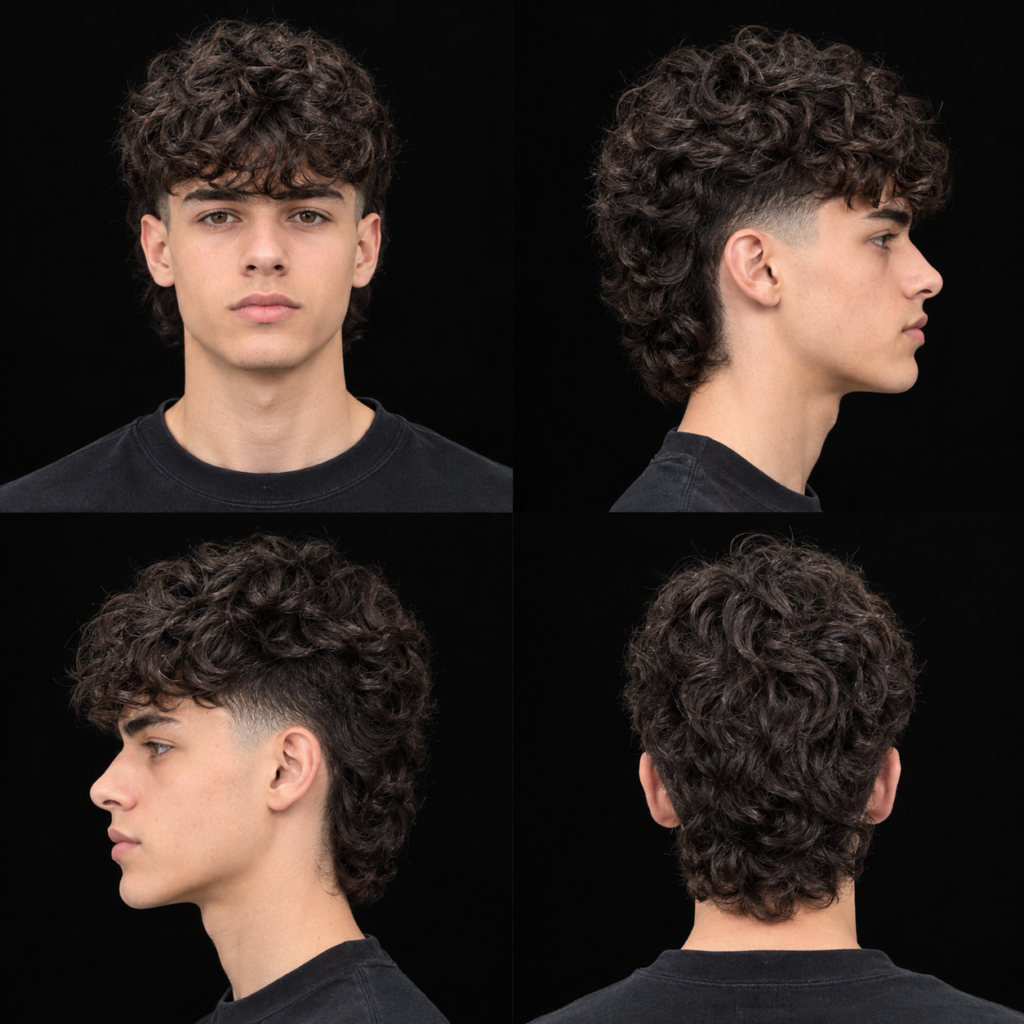 Modern Kid Mullet Curly
