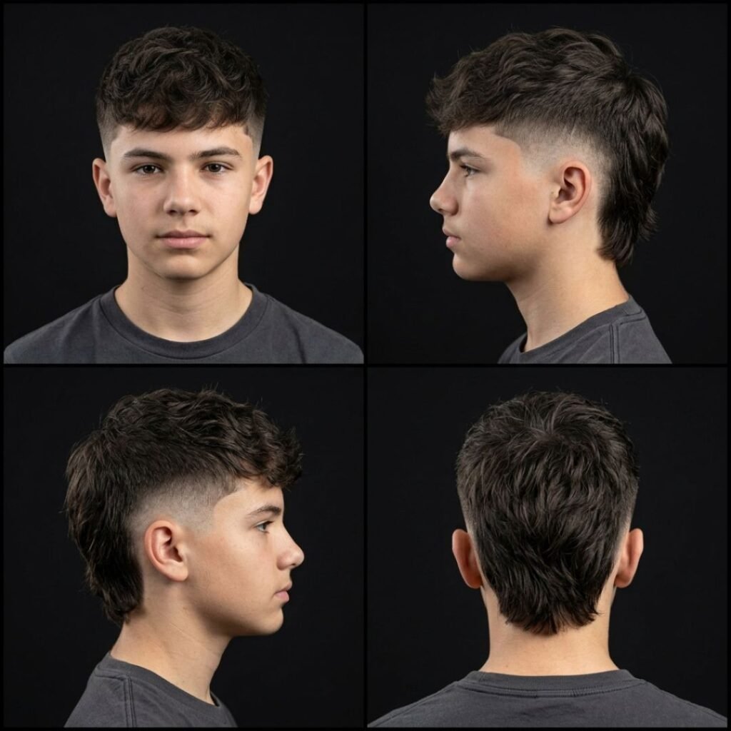 Mullet Fade Haircut For Kids