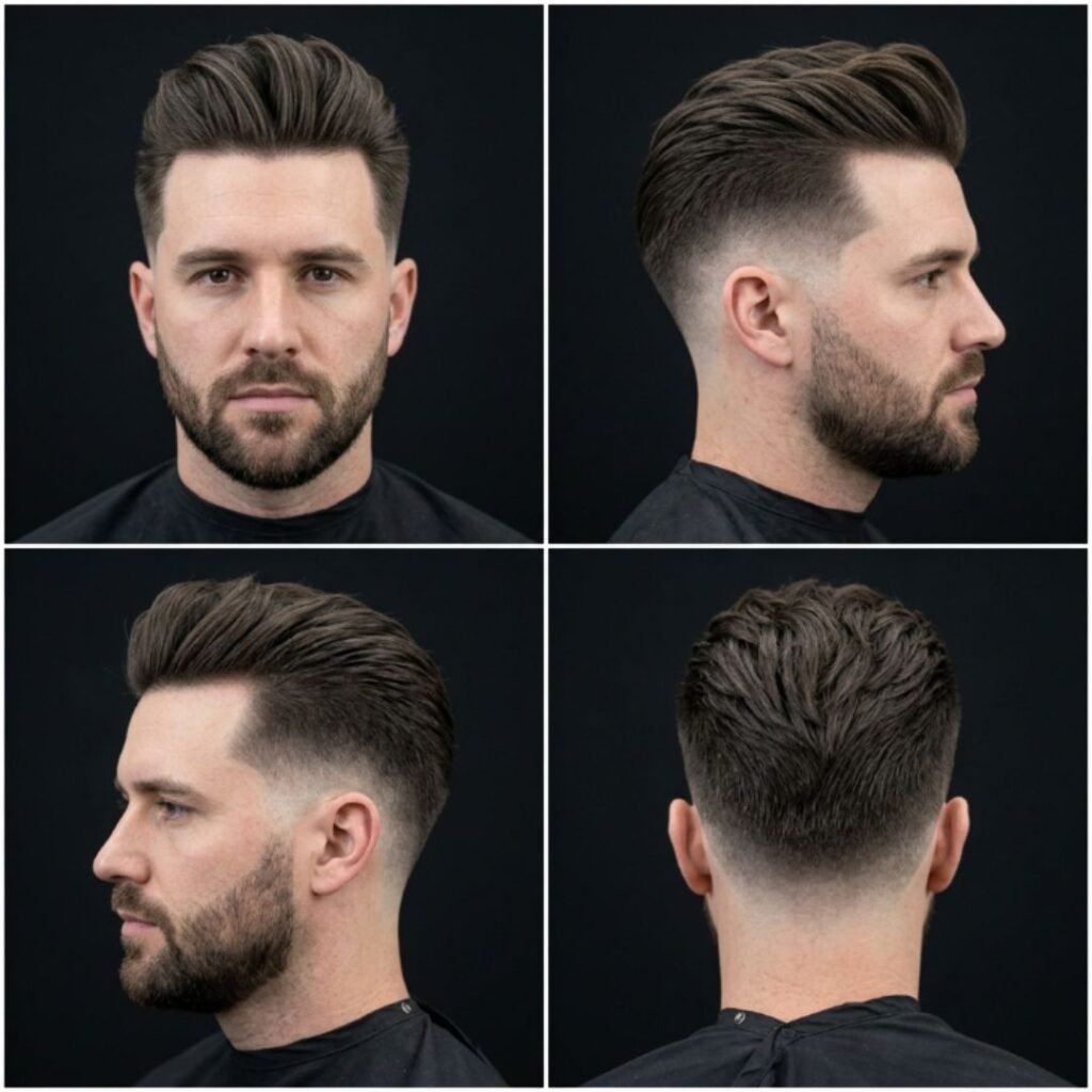Pompadour with Low Fade
