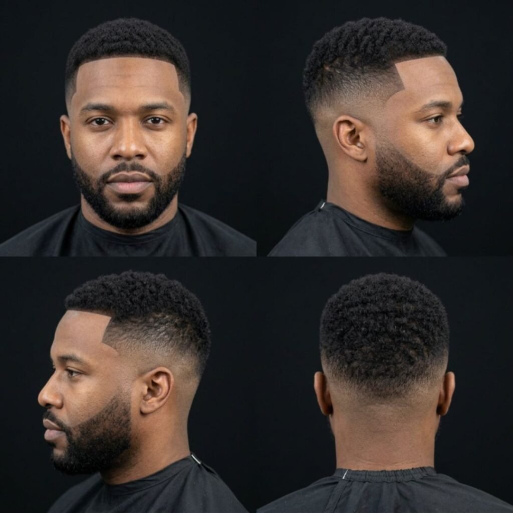 Rounded Hairline Caesar Cut