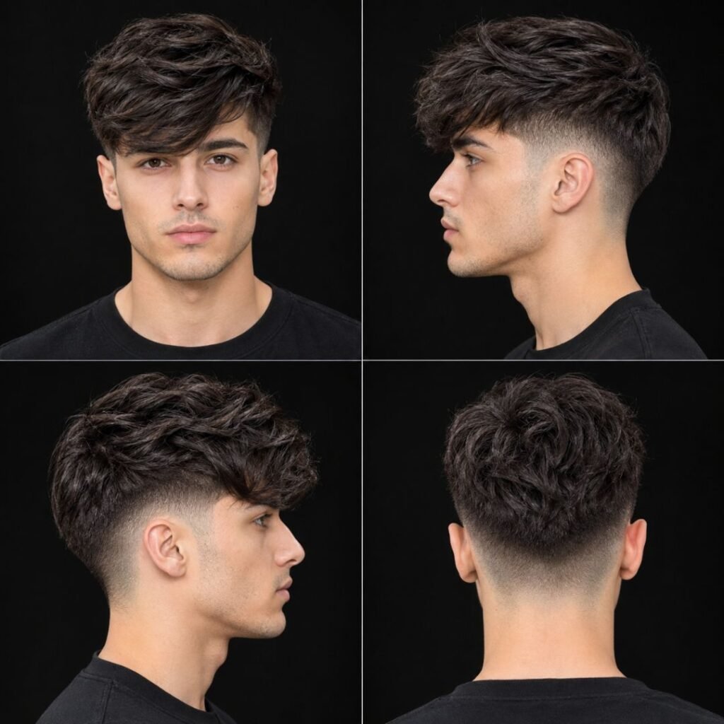 Side-Swept Fringe with Short Sides