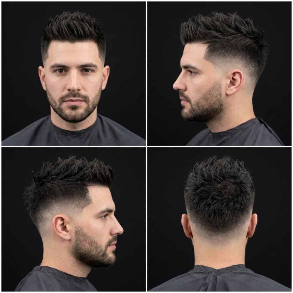 Spiky Hair with Low Fade