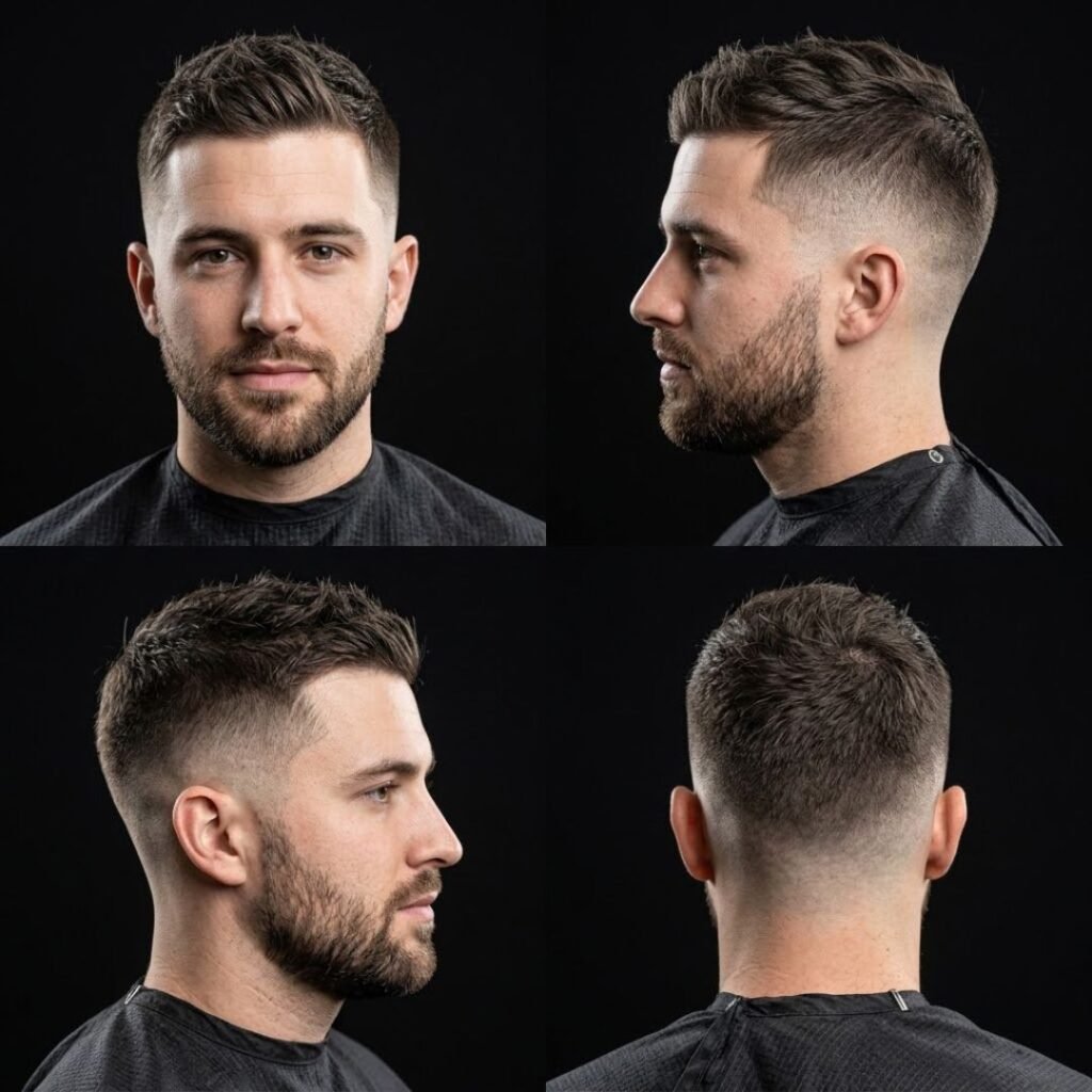 Stylized Crew Cut with Light Texture