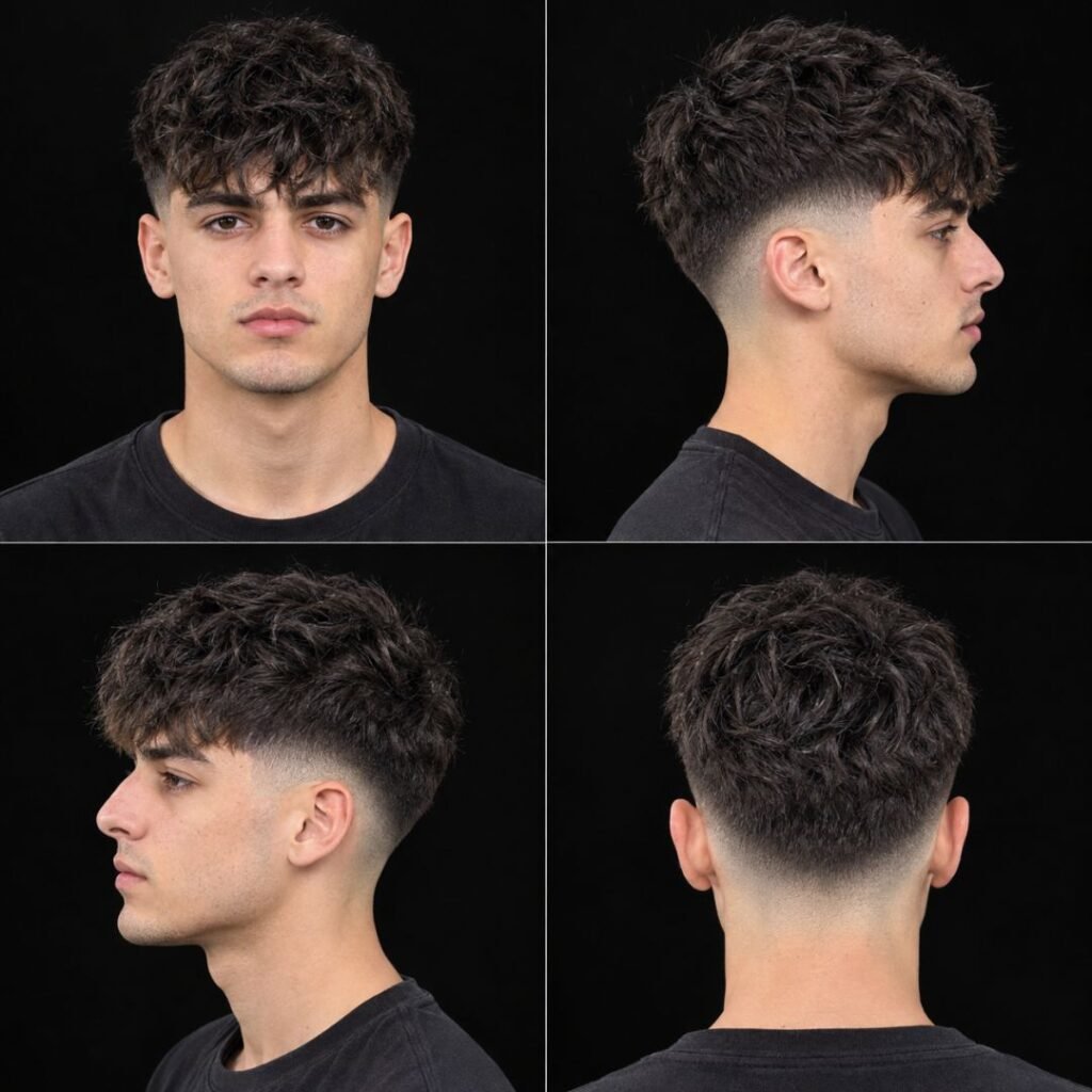 Textured Crop Fade with Fringe