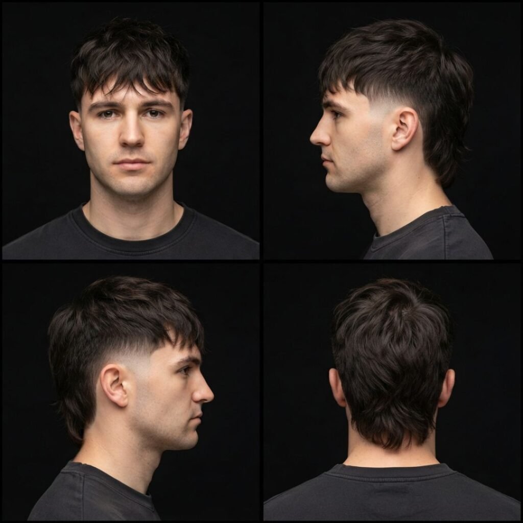 Textured Two Block Mullet