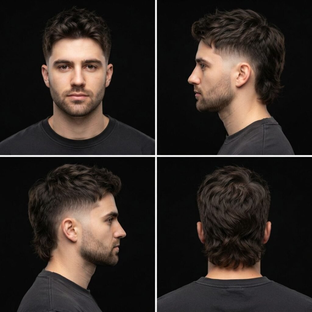 Tousled Two Block Mullet