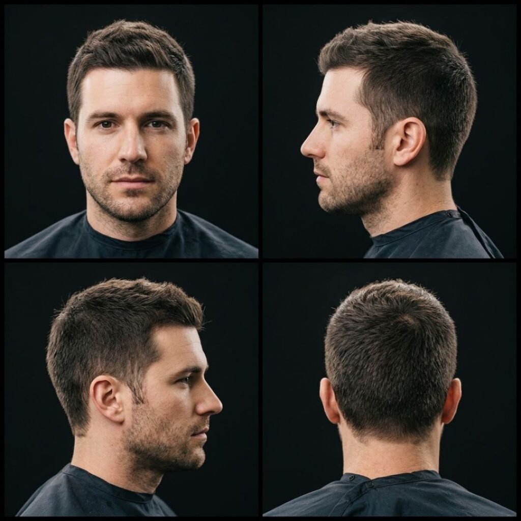 Traditional Crew Cut with No Fade