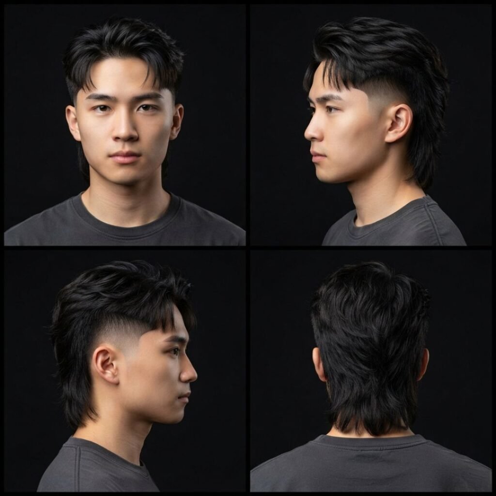 Two block mullet boy