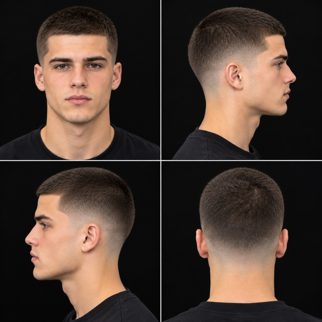 16 Guard Buzz Cut with Fade