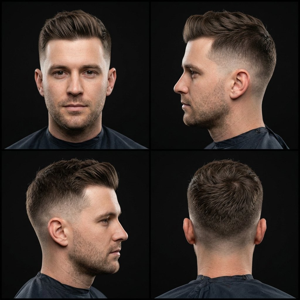 Crew Cut with Pompadour Touch