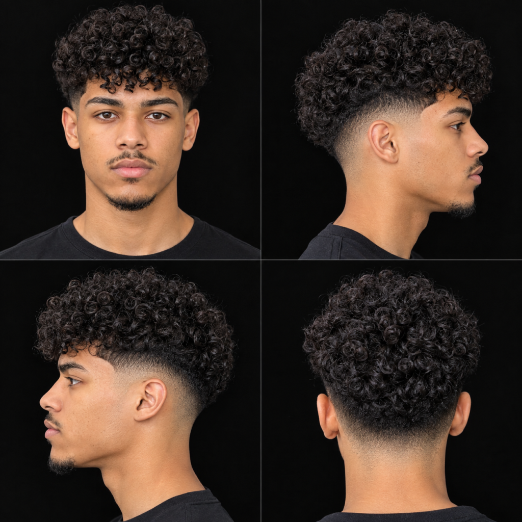 Curly Top Haircuts for 3A Hair Men