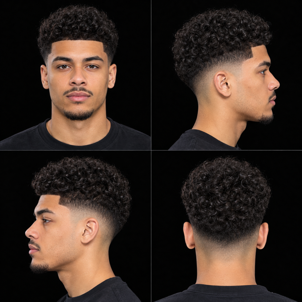 Fade Haircuts for 3A Curly Hair Men