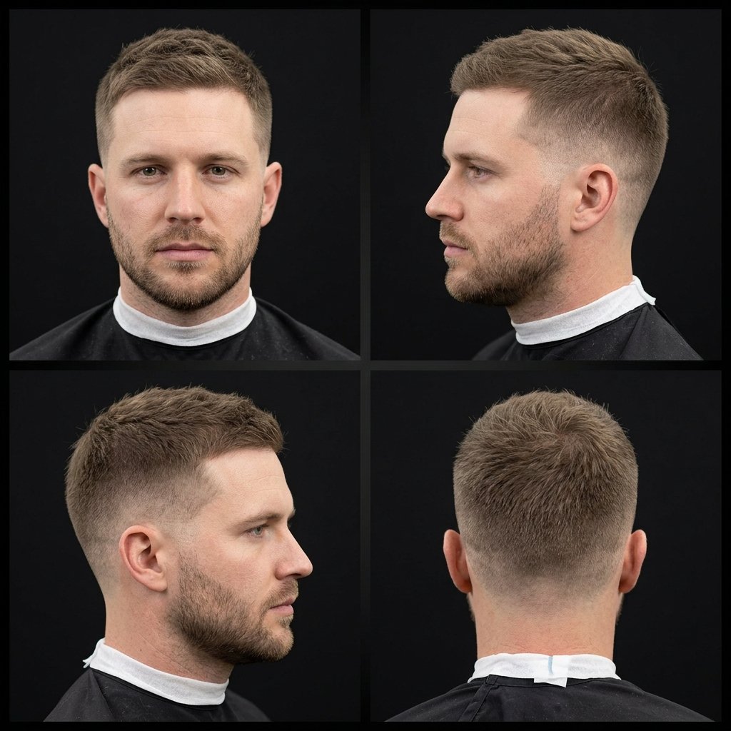 Crew Cut with Tapered Sides